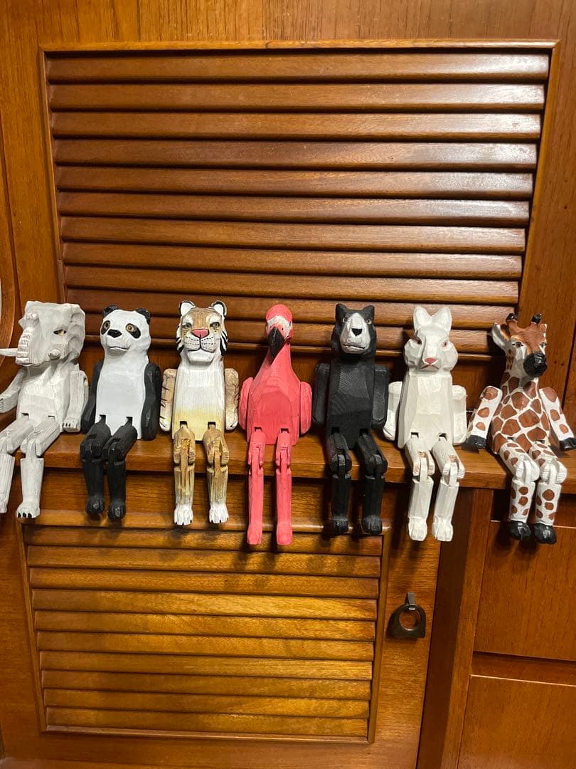 ニコアンド　ウッドアニマルトイ　7体セット