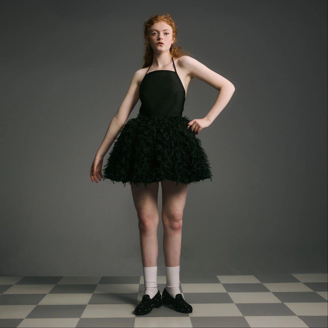 bibiy 黒 ミニフレアドレス