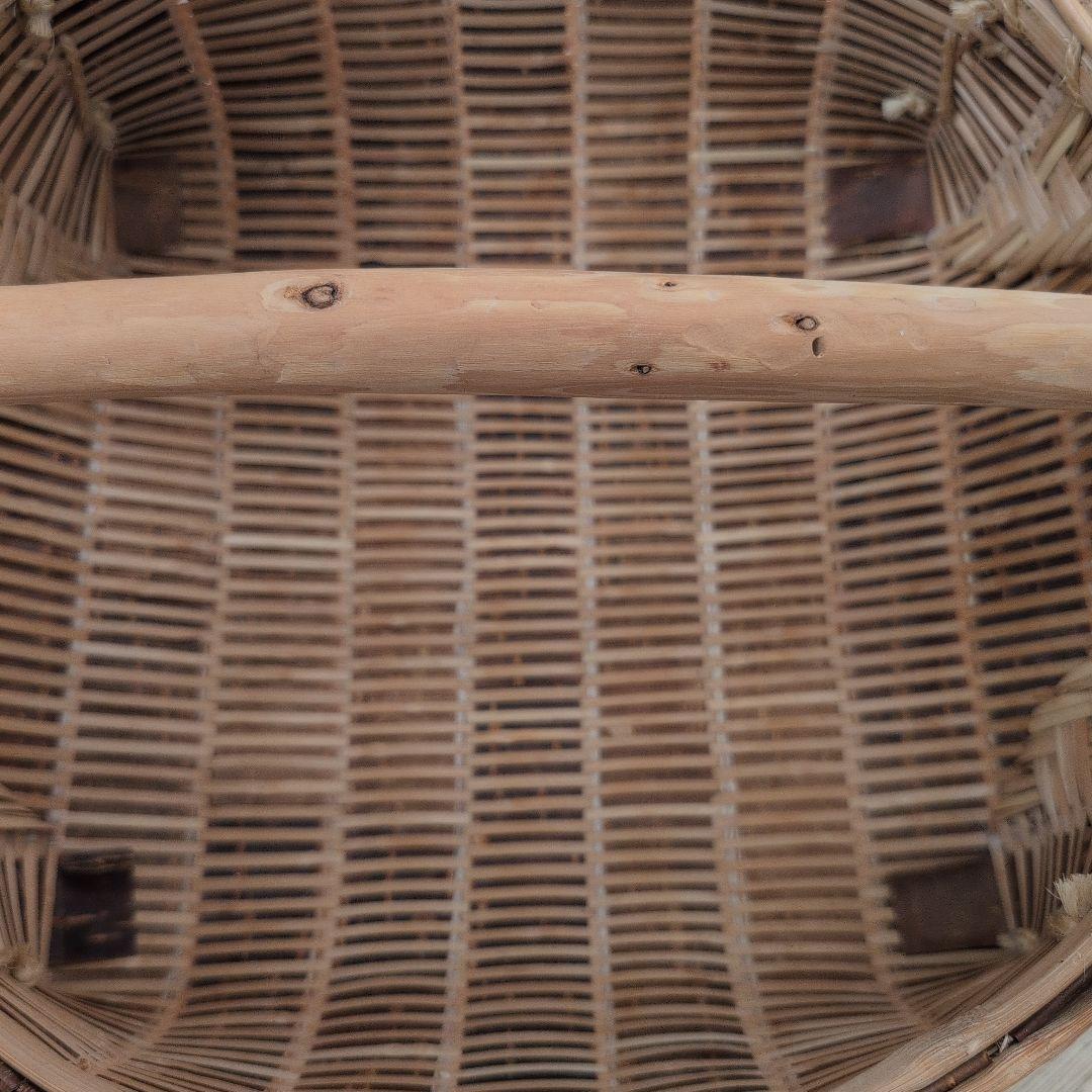 宮城県　『肥料振りかご』　篠竹　桜　かご