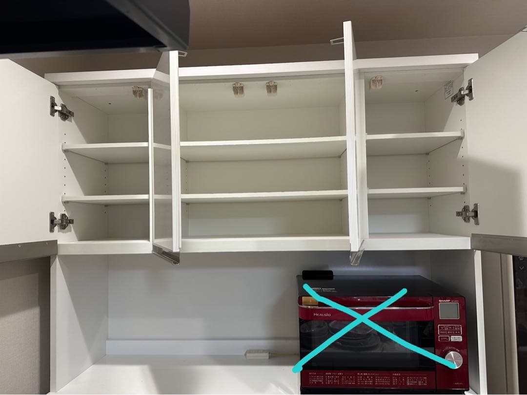 【りんご】ニトリ　食器棚　カップボード　リガーレ　幅141