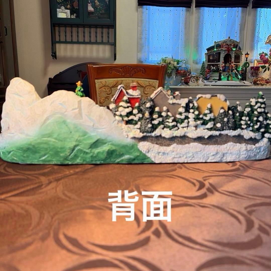 ークリスマスビレッジー 【極美品】 48cm特大輸入オブジェ オルゴール♪