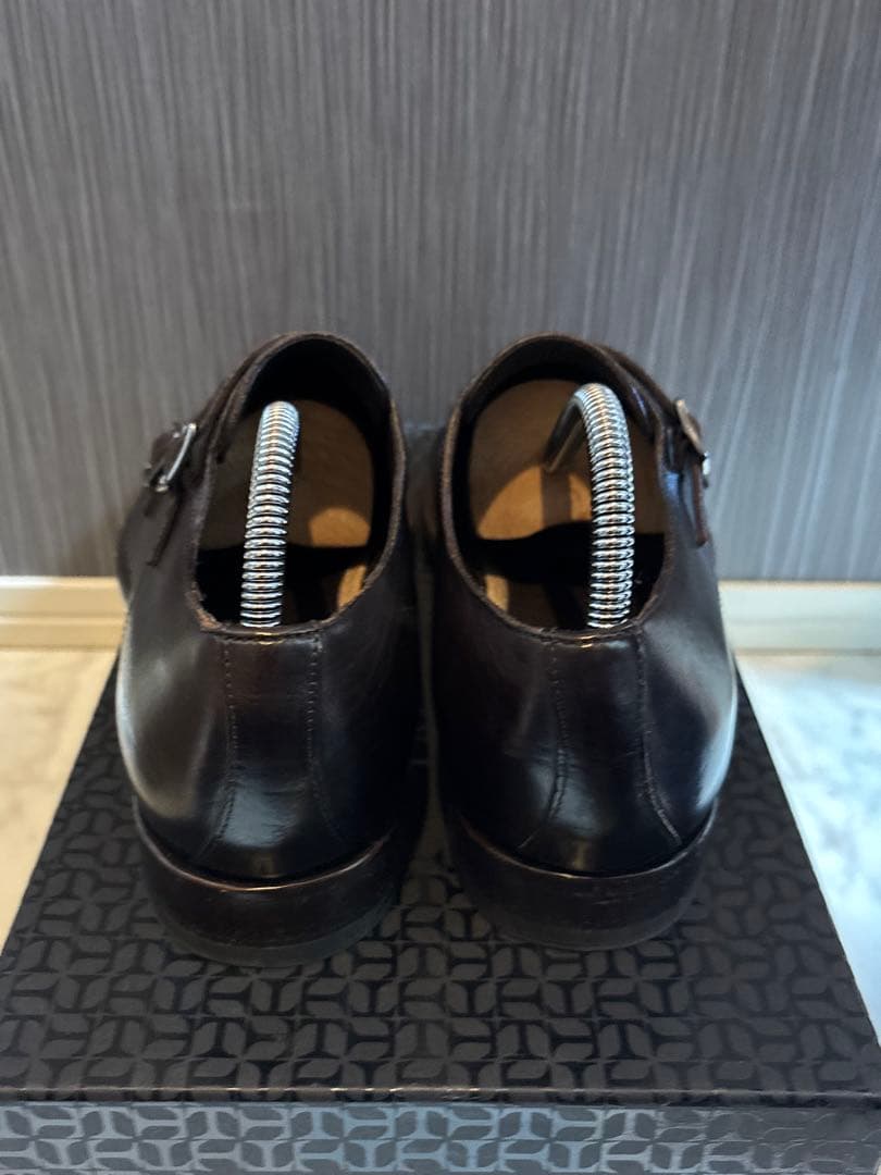 美品　タリアトーレ ダブルモンクストラップ レザーシューズ 革靴 キャップトウ