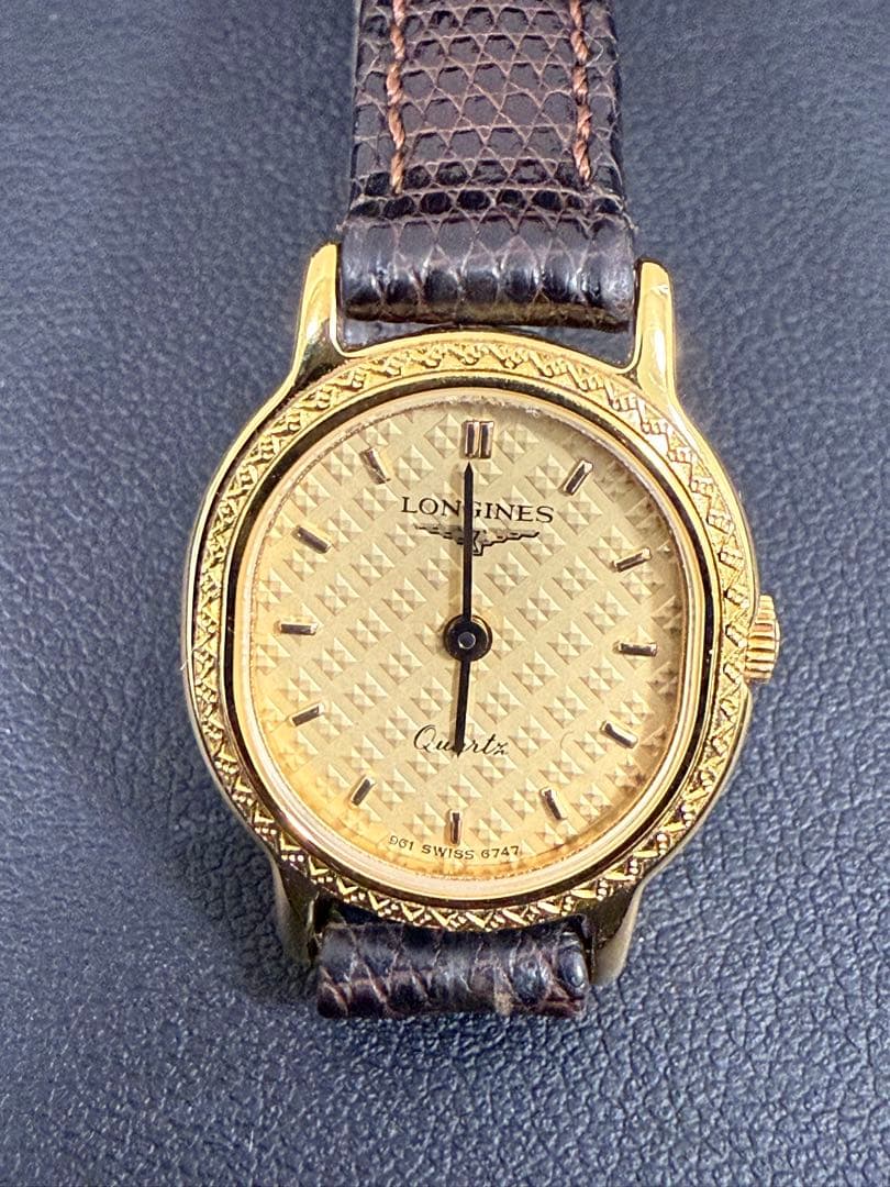 LONGINES アナログ時計 ゴールド/ブラウン 美品！