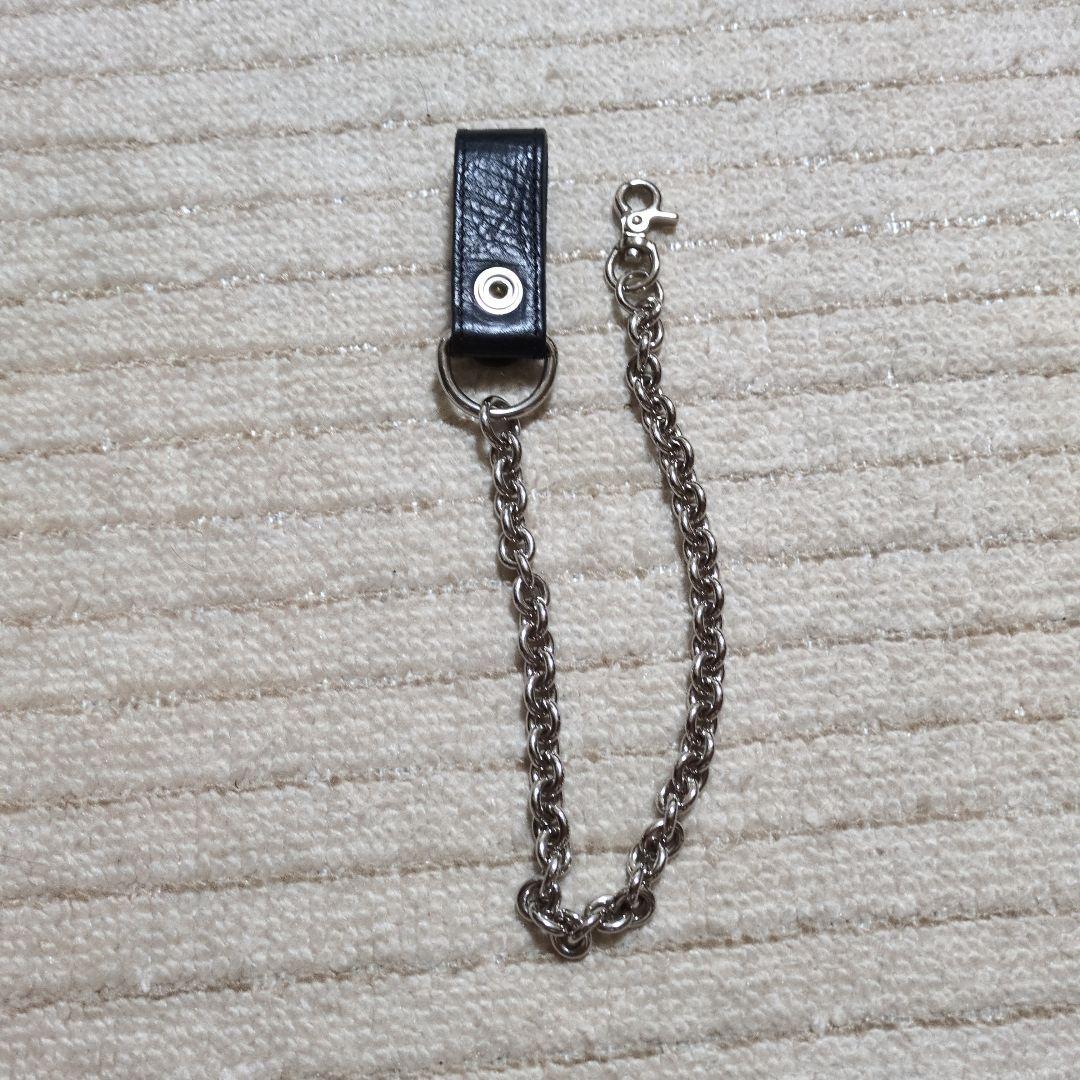 CALEE　 SILVER STAR LEATHER WALLET CHAIN