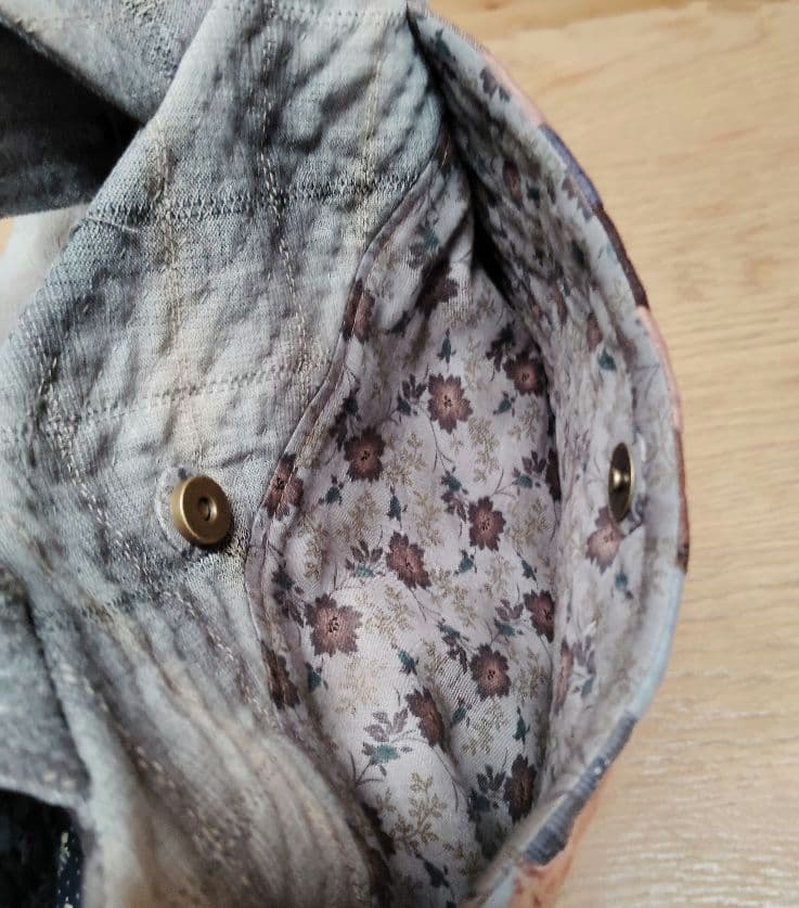 ダイヤモンド柄の手提げバッグ トートバッグ ハンドメイド キルトパーティ