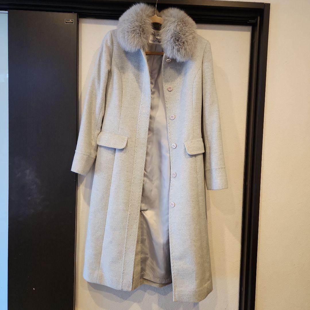 値下げします❗courrèges ファー襟付きロングコート