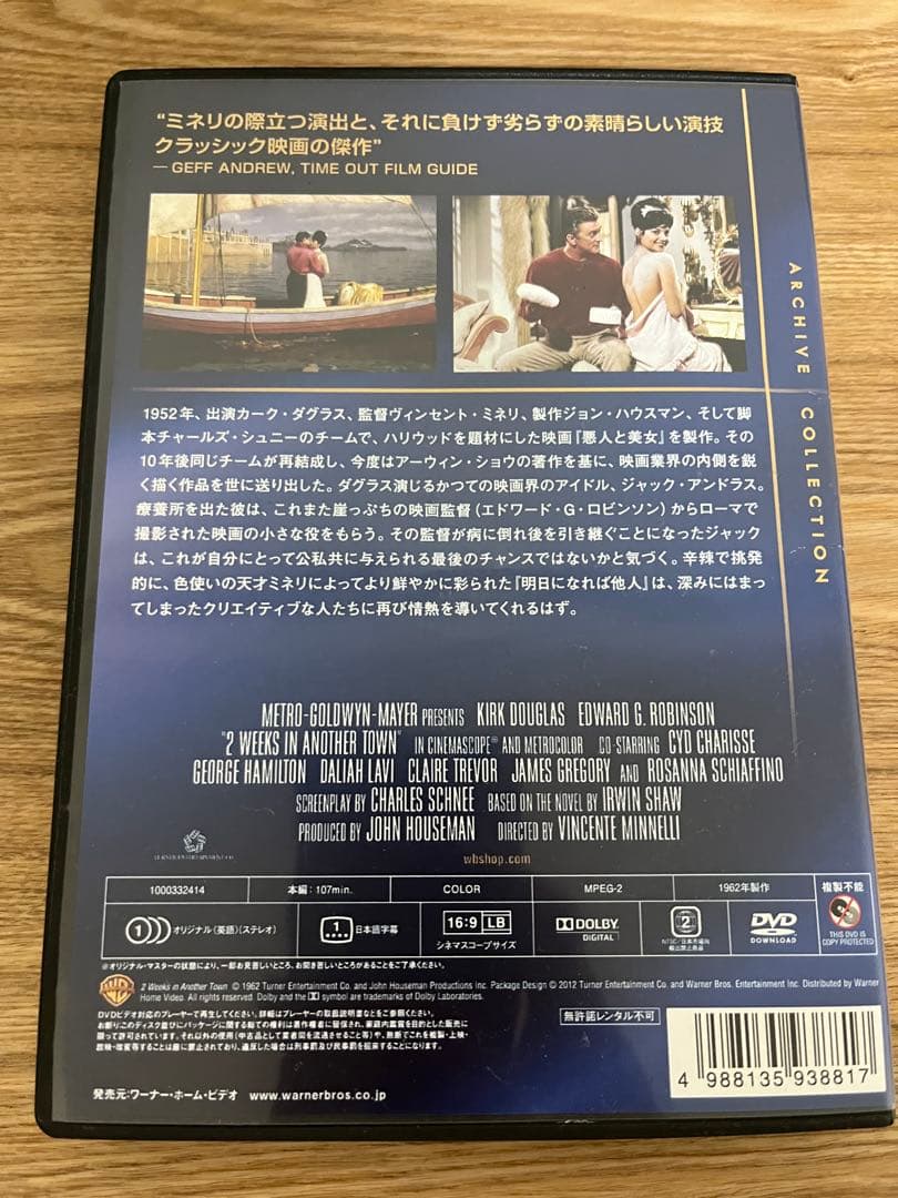 明日になれば他人　ヴィンセント・ミネリ　カーク・ダグラス　レアDVD 廃盤