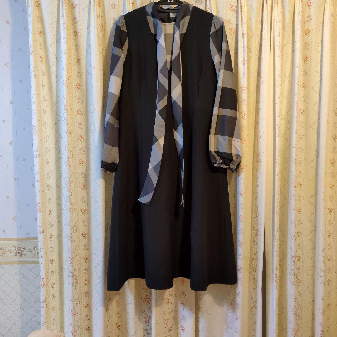 完売☆クレストブリッジ ブルーレーベル 上品ワンピース リボン チェック