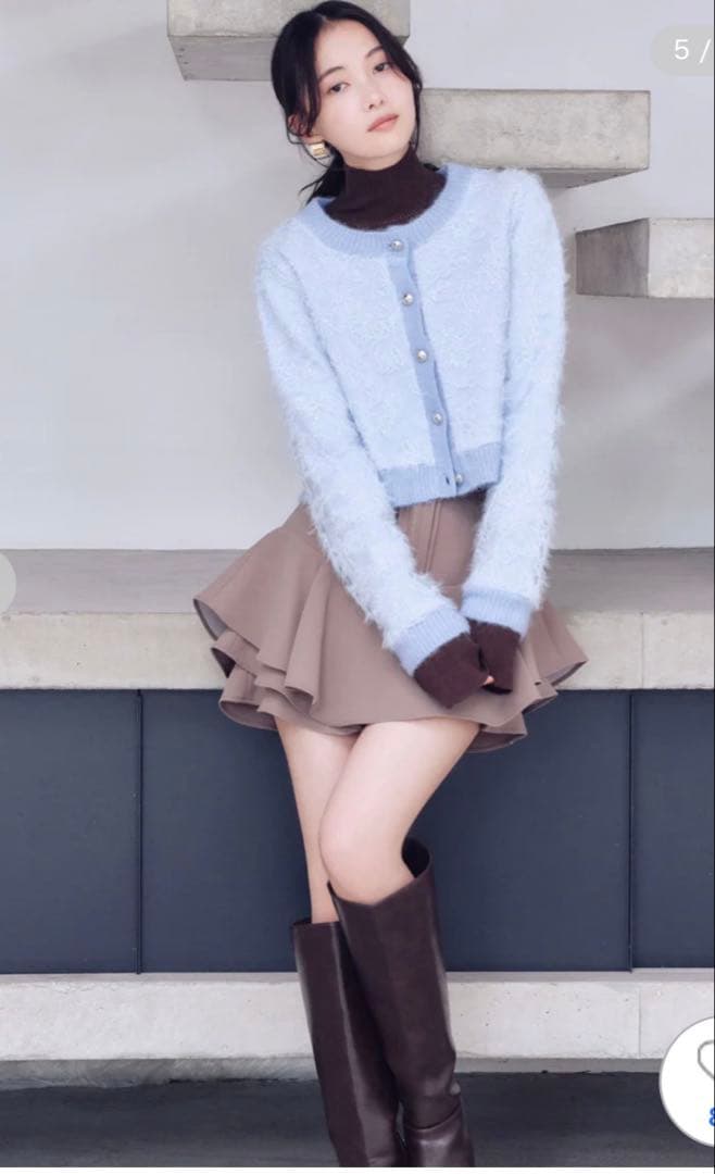 snidel レイヤードフリルミニスカショーパン【カンヘウォン着用】 moc