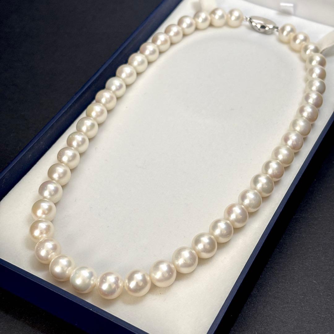 超大珠✨　本真珠　ジュエリーツツミ　パール　ネックレス　　SILVER刻印