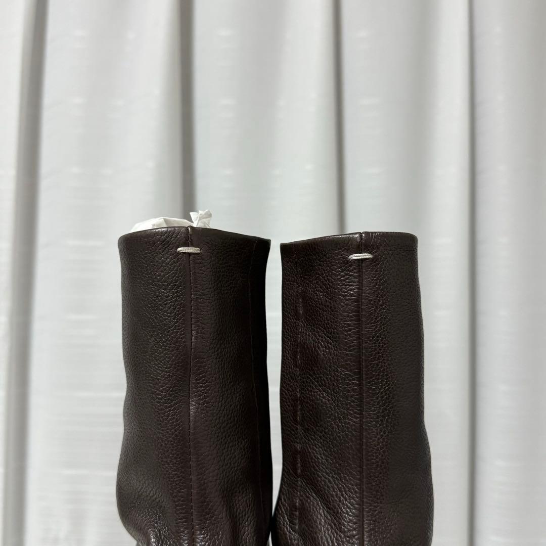 ⭐️新品未使用⭐️ メゾンマルジェラ　タビブーツ　足袋　ハイヒール　太ヒール　シボ革