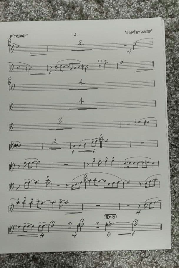 ボーカル フィーチャー　ビッグバンド譜面：I Can't Get Started