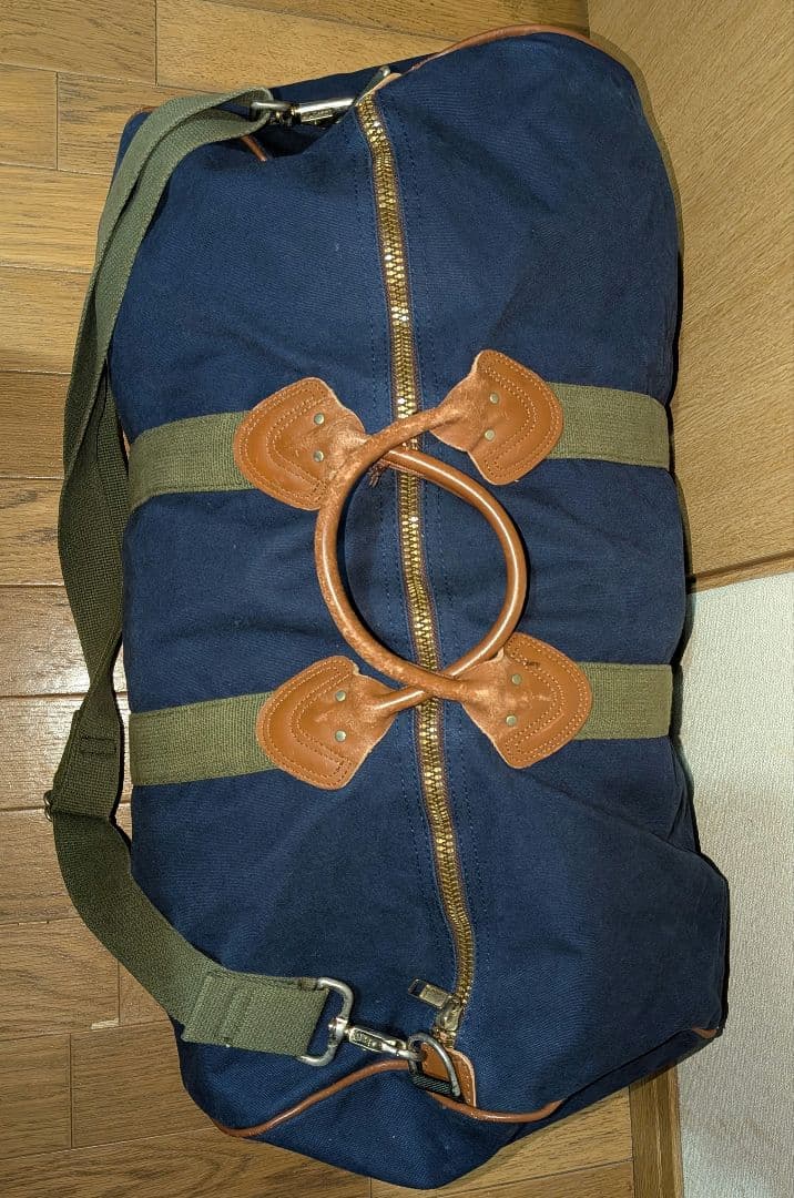 80's L.L.Beanネイビーキャンバスボストンバッグ 2way