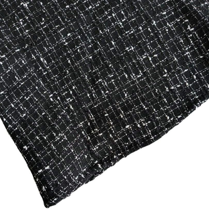 美品✨️BEARDSLEY ビアズリー ツイード フレア ワンピース　ブラック