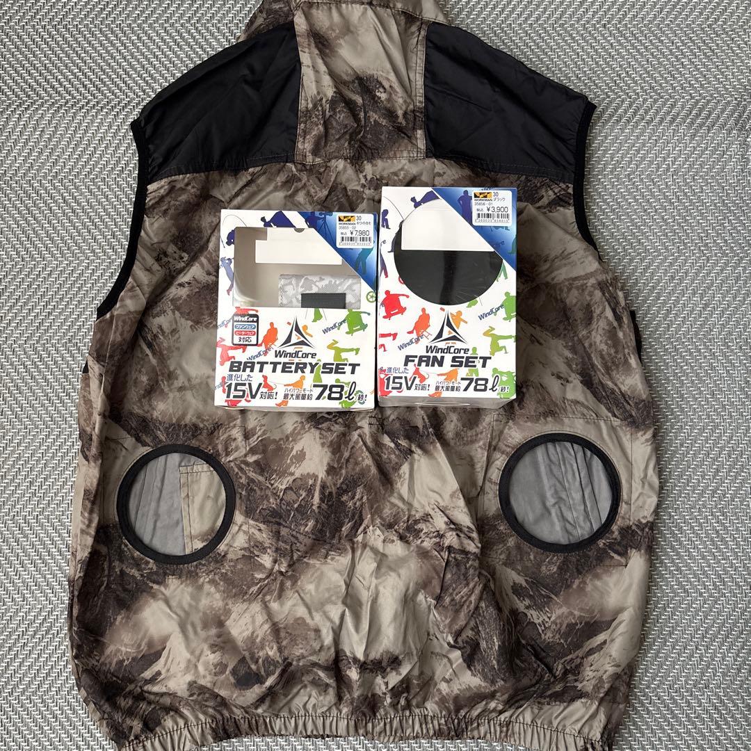 【美品】ワークマン WindCore 空調服　バッテリー　15v　ファン　セット