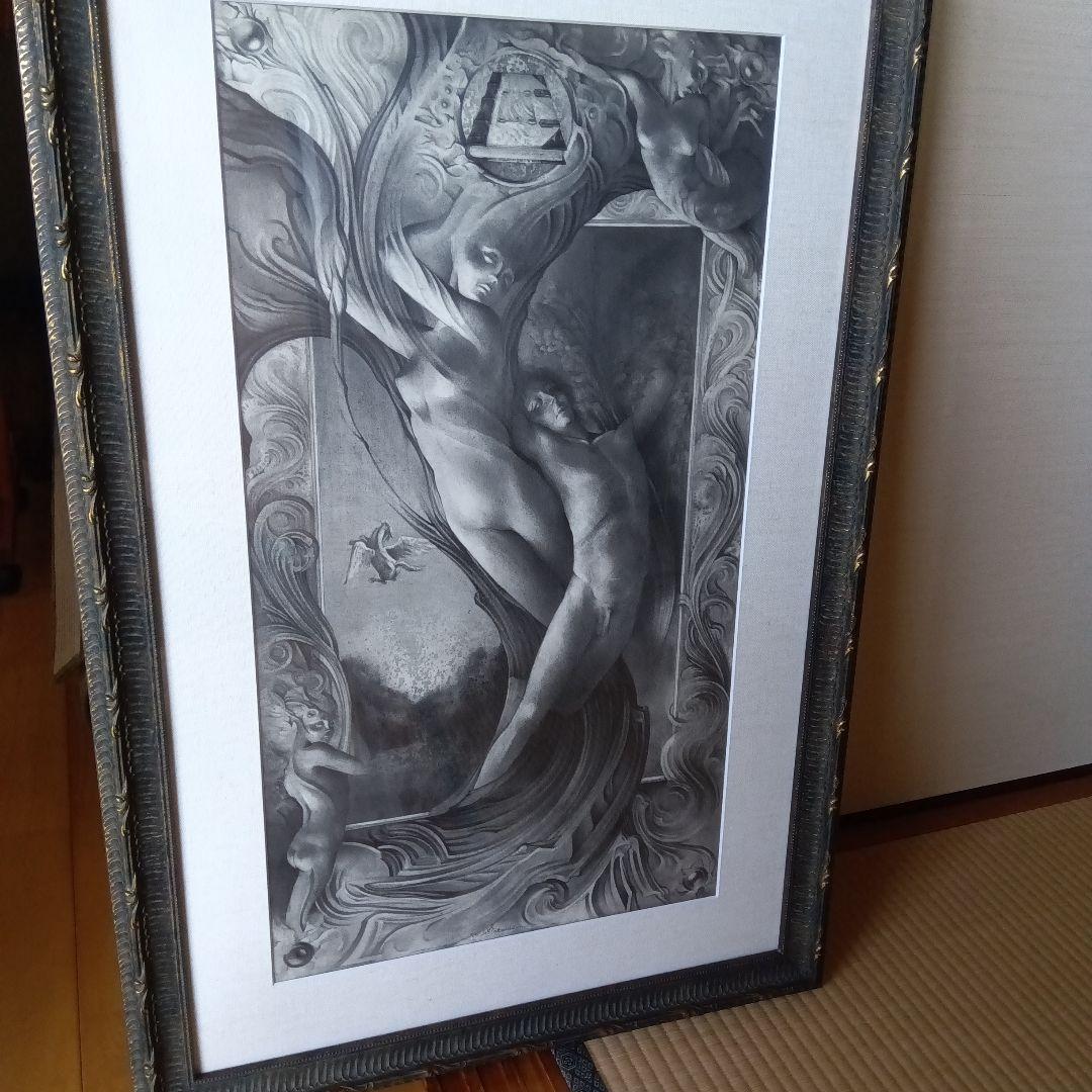 建石修志　鉛筆画　直筆　サイン　署名　北川健次　銅版画　山本六三　山下陽子