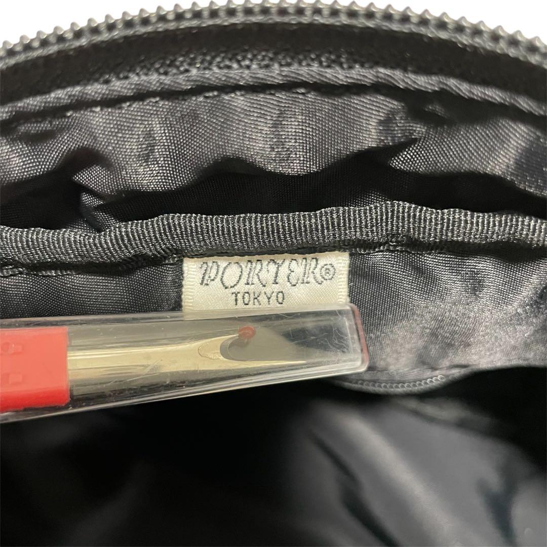 【PORTER CUE】ナイロン　ショルダーバッグ　黒　廃盤　多機能