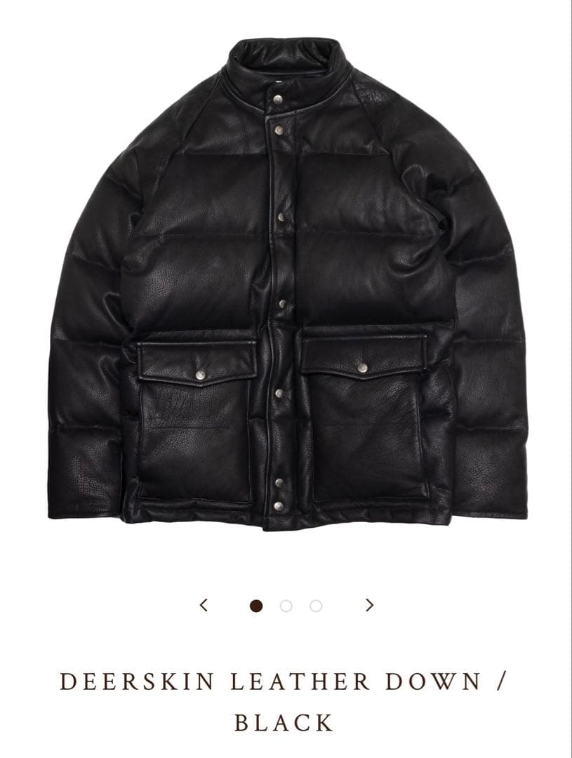 ジャケット・アウター SUBCULTURE DEERSKIN LEATHER DOWN / BLACK