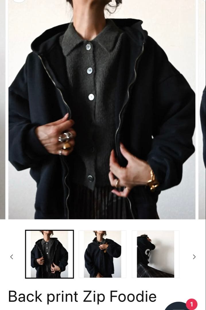 新品　Back print Zip Foodie チーバック chiiiibag