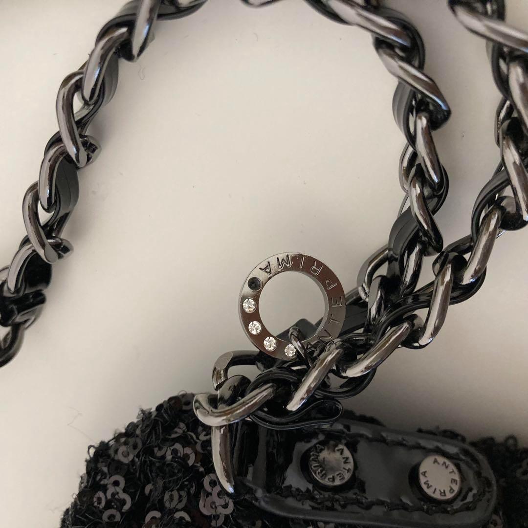 希少　アンテプリマ　ルッケット　ワンショルダー　レザー　ブラッグ　スパンコール