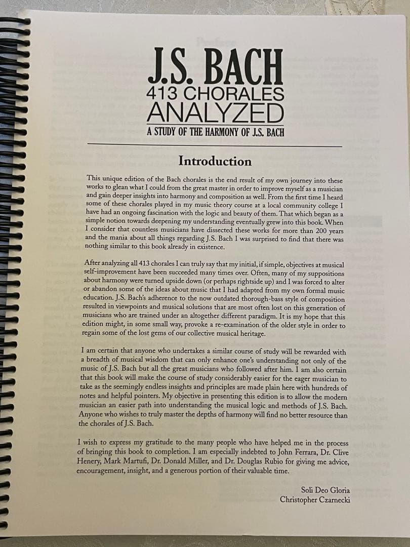J.S. BACH 413 CHORALES ANALYZED 一部書き込みあり
