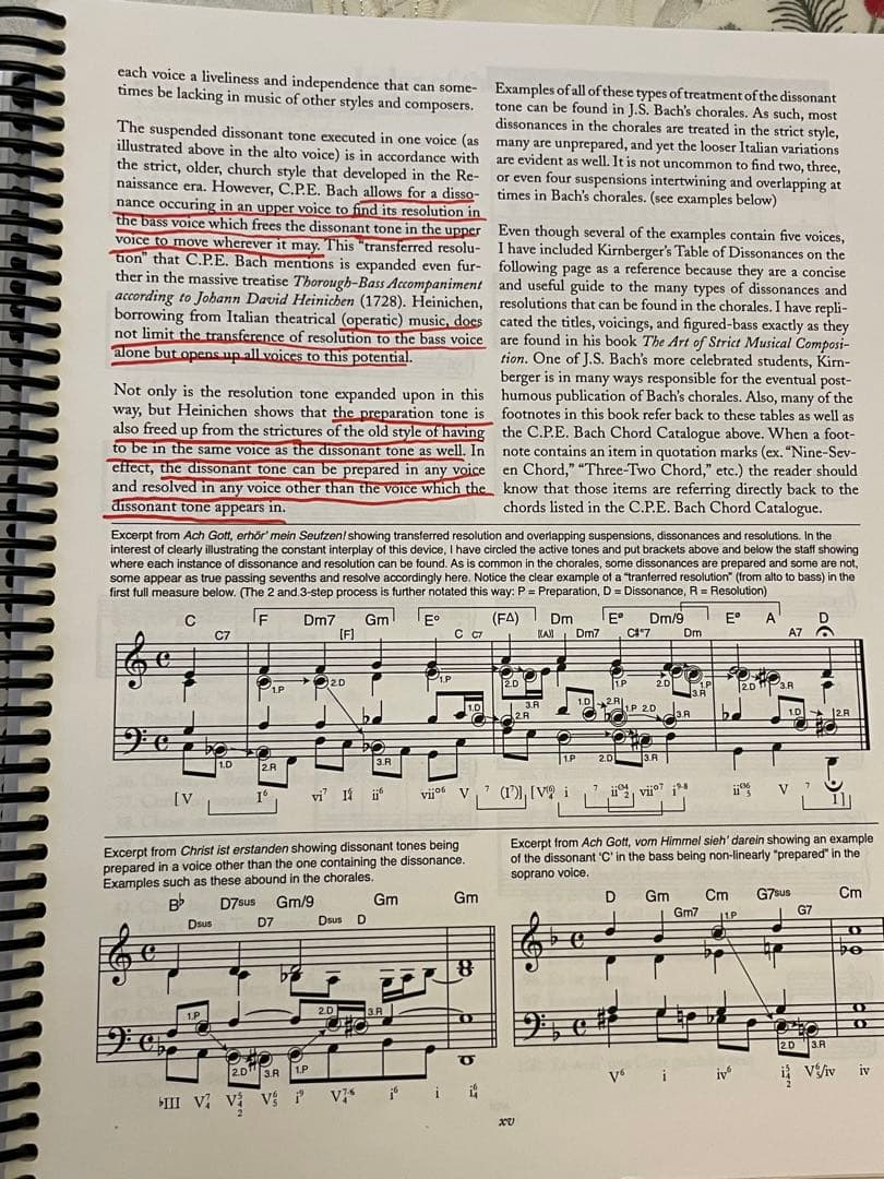 J.S. BACH 413 CHORALES ANALYZED 一部書き込みあり