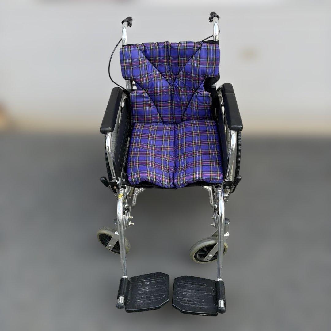 カワムラ 折りたたみ車椅子 介助用 クッション付 【A-264】