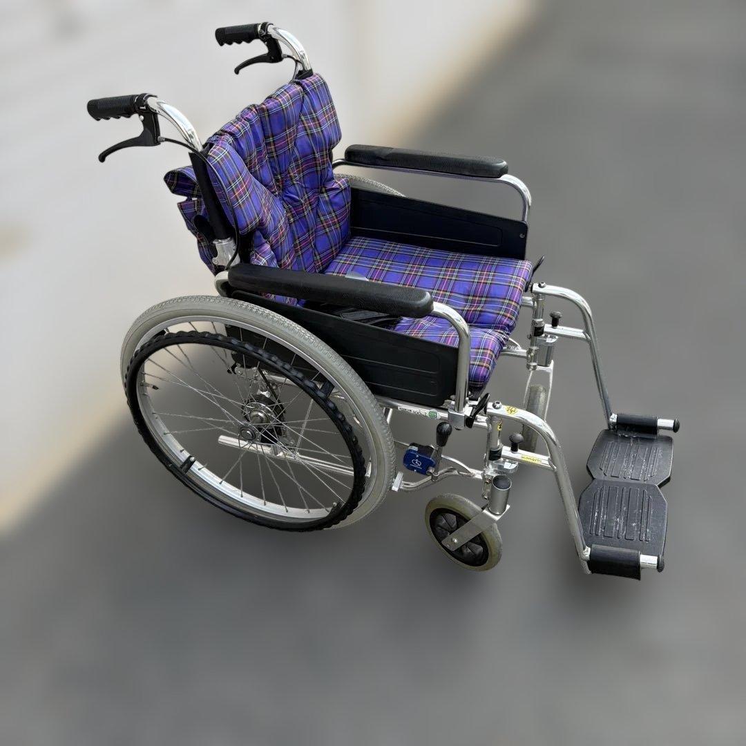 カワムラ 折りたたみ車椅子 介助用 クッション付 【A-264】