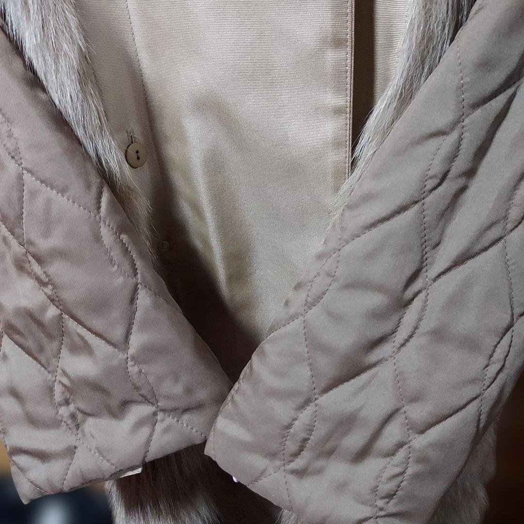 ミンク襟フォックスライナーシルク100%コートKIMIJIMA*えりか*