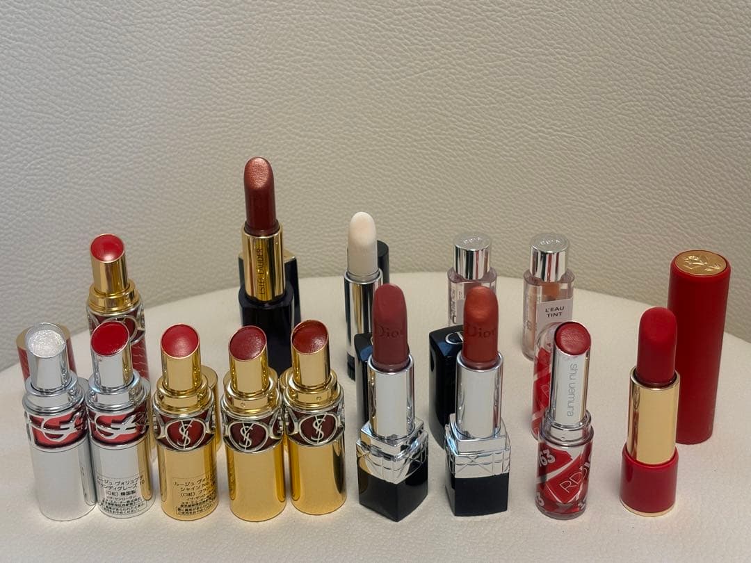 口紅セット（YSL, Dior, Estée Lauder, Lancôme）