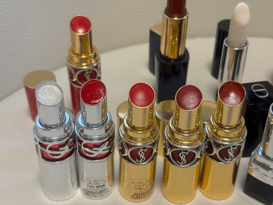 口紅セット（YSL, Dior, Estée Lauder, Lancôme）