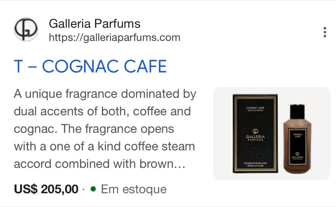 香水(ユニセックス) Galleria Parfums Cognac Cafe 100ml