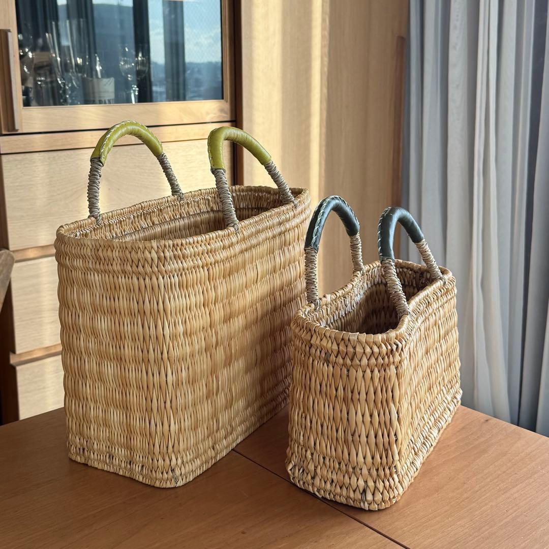 [1/9〆切] warang wayan ワランワヤン かごバッグ大小2点セット