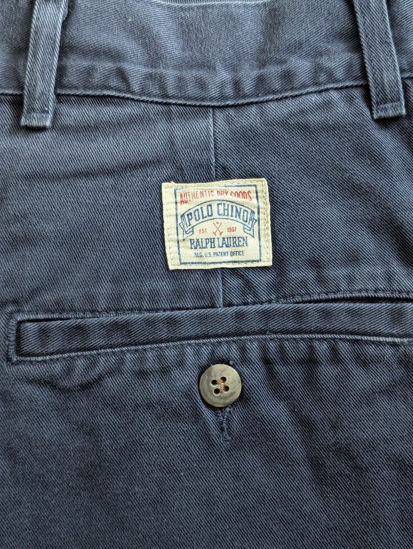 USA製 初期タグ ラルフローレン 90s ポロチノ 2タック polo