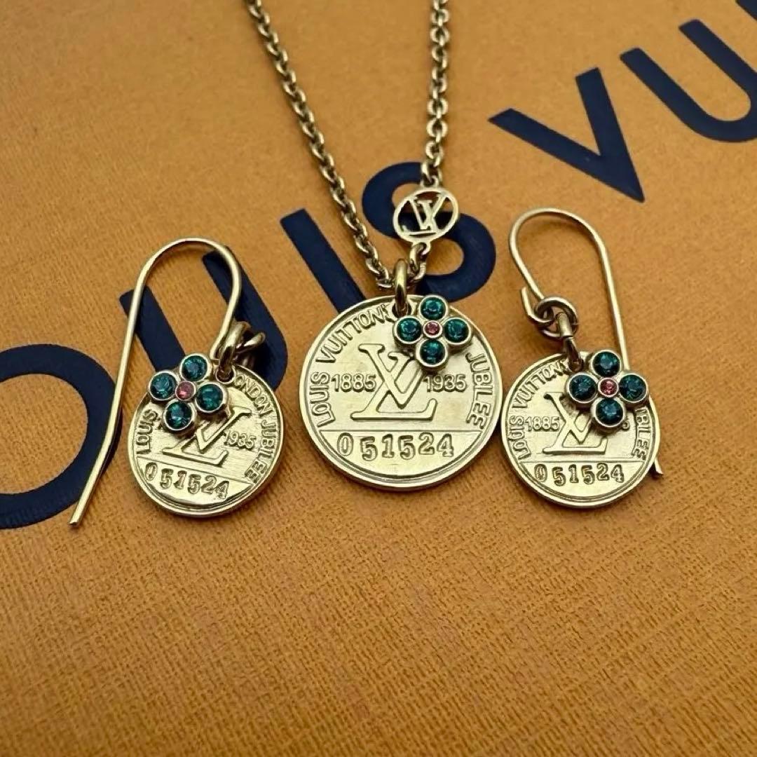 たかし　超希少　ルイヴィトン　メダル　ネックレス　ゴールド　イヤリング