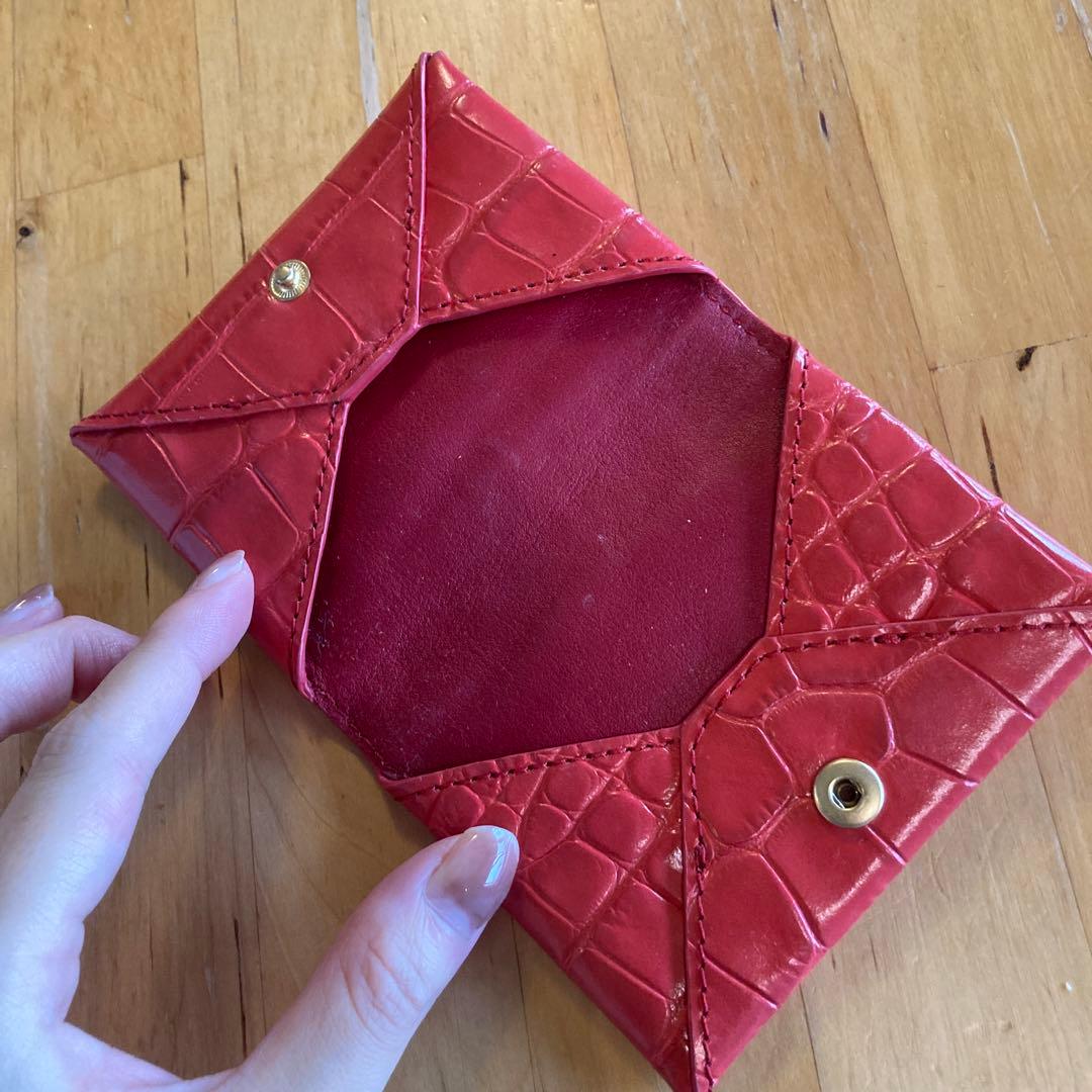 Tory Burch 赤 レザー 名刺入れ