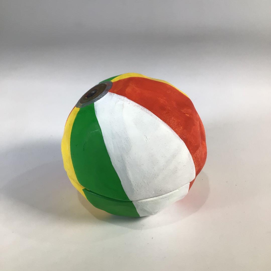 Ｎ６０９　香合　『北村雅耕造』『陶製』『紙風船香合』　共箱　茶道具