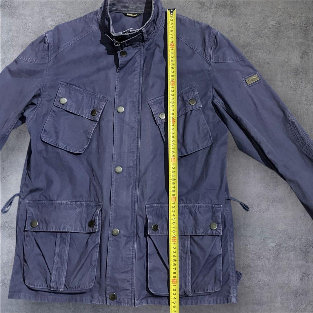 Barbour INTERNATIONAL ミリタリーシャツジャケット 青系 L