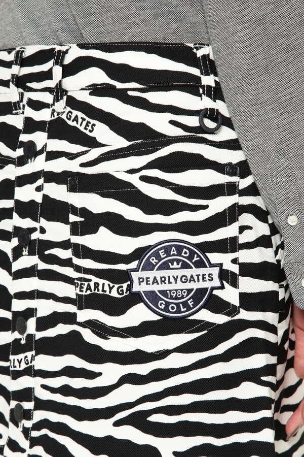 【パーリーゲイツ】２点セット　レディース　ゼブラ柄　スカート＋サンバイザー