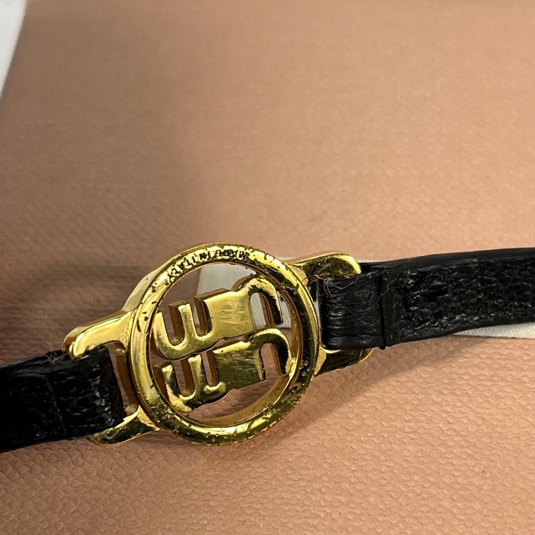 miu miuミュウミュウ　マドラスレザーブレスレット ブラック