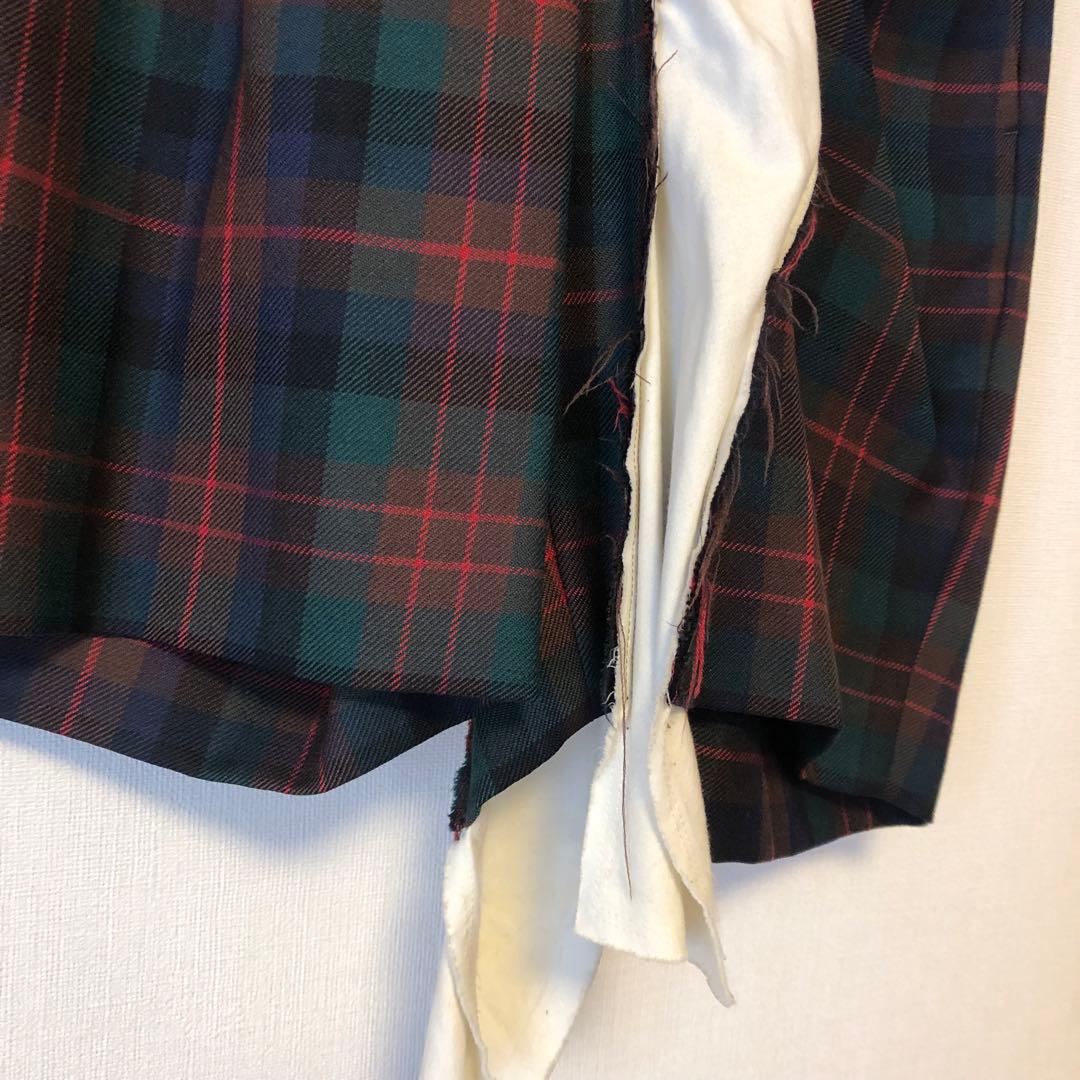 COMME des GARÇONS　ハーフパンツ　チェック柄　再構築