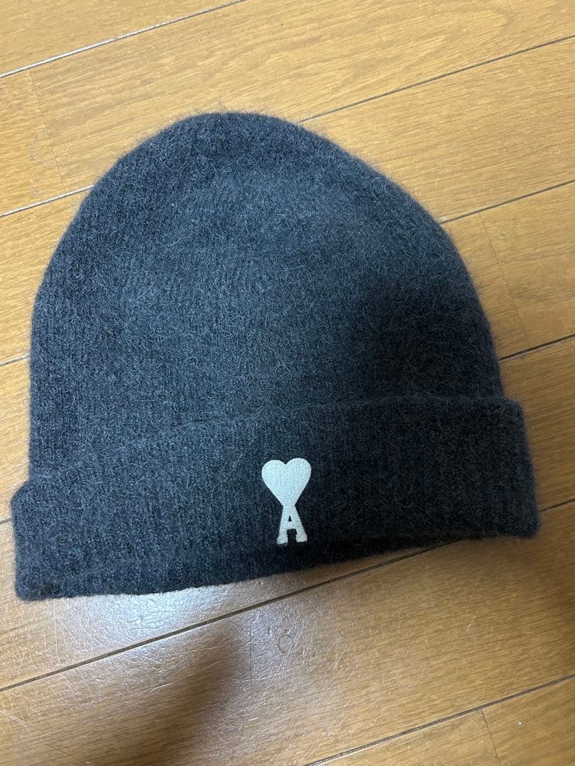 amiparis アミパリスダークグレー ニット帽