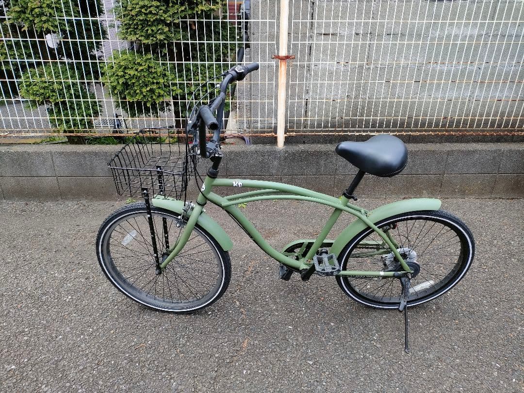 お引き取り限定 Rainbow KB 24インチ 6段ギア カゴ付き