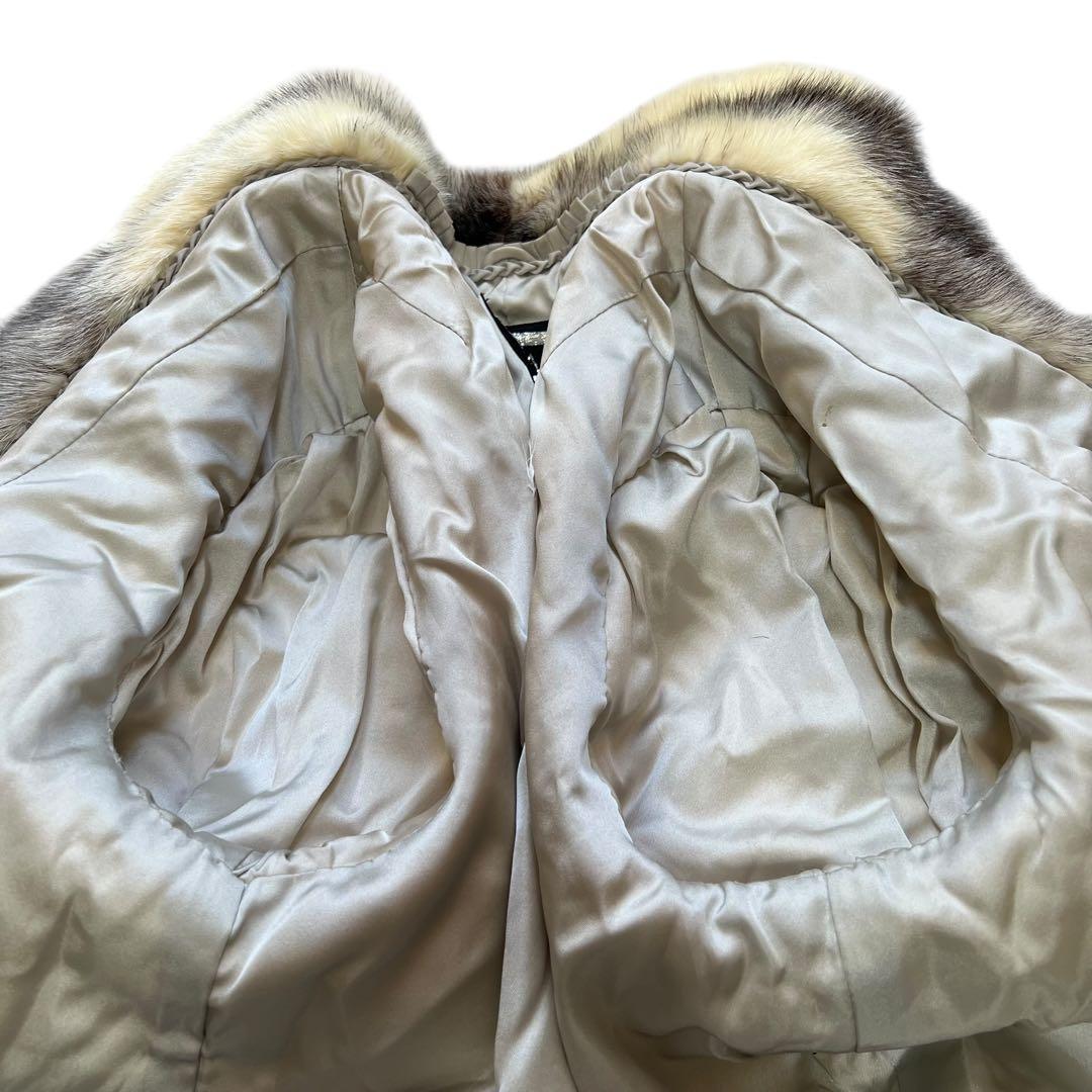 クロスミンク サガフォックス パール リアルファー 毛皮 13号