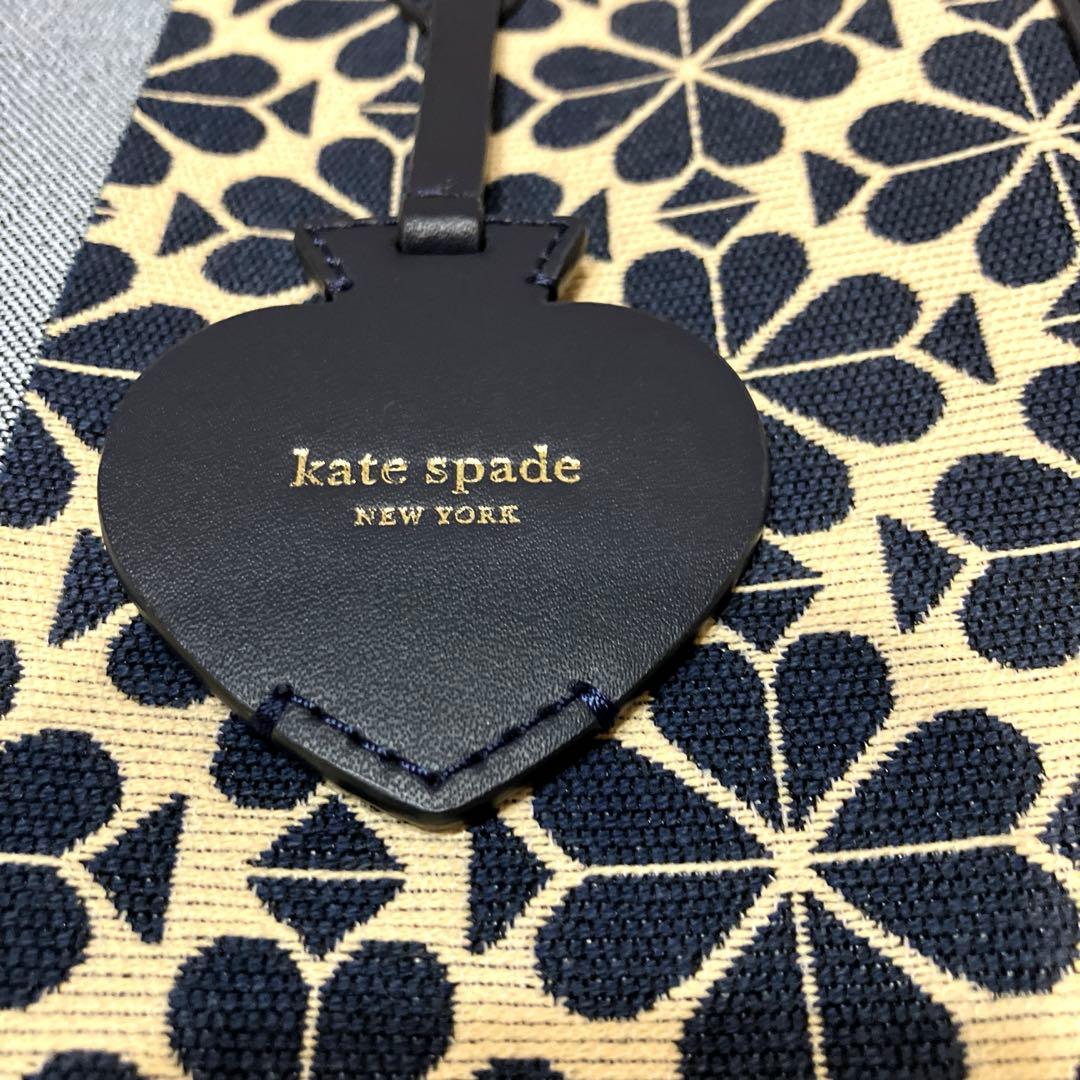 kate spade ケイトスペード トートバッグ フラワージャガード ブルー