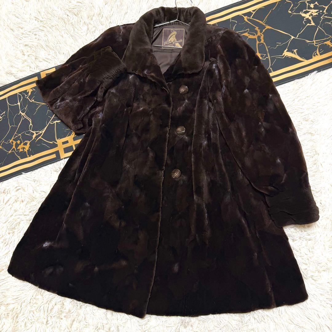 総丈95 裾長180 EMBA ミンク ロング XL ボリューム袖 肘周50