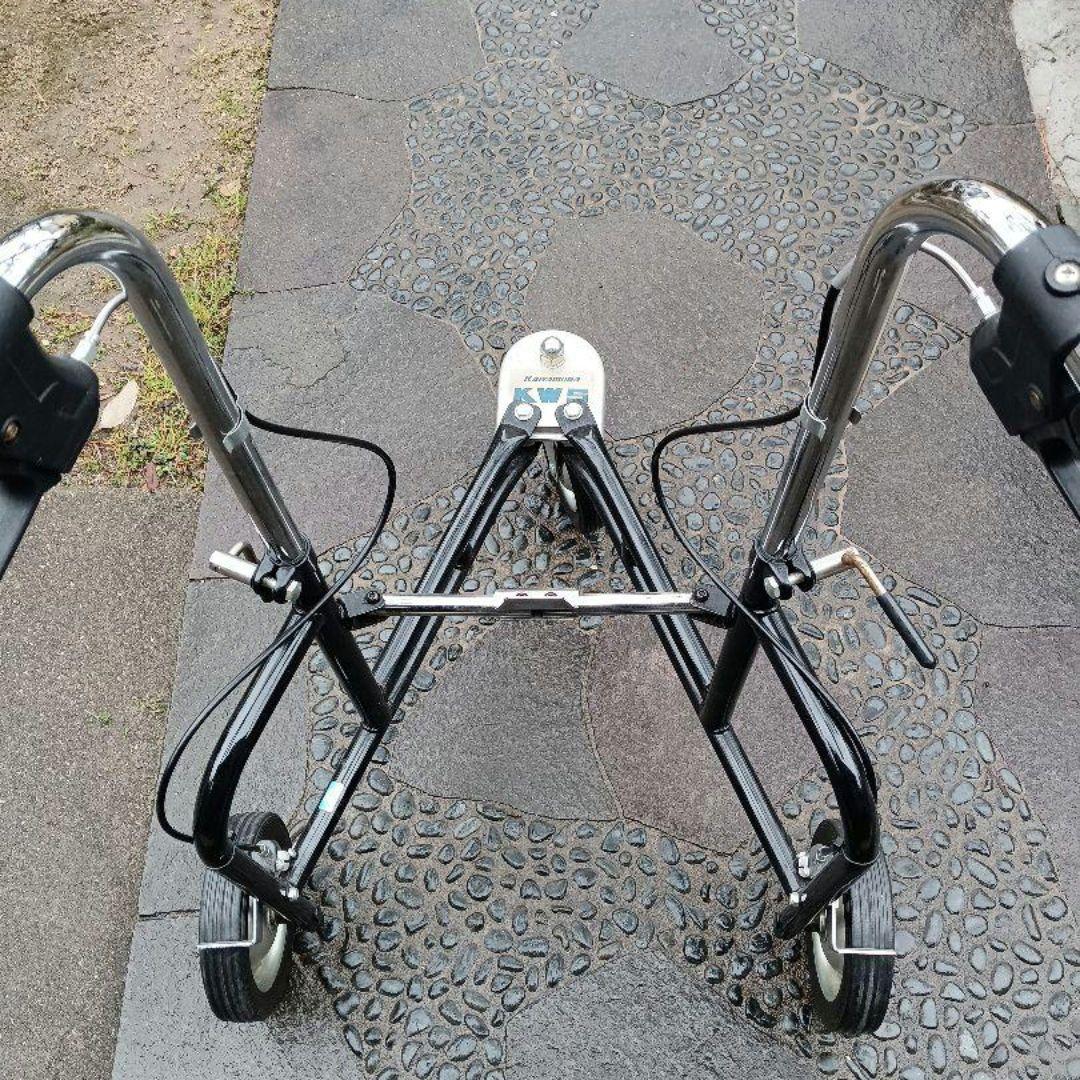 5:::歩行器　歩行補助具　シルバー　3輪　カワムラ　リハビリ　折り畳み