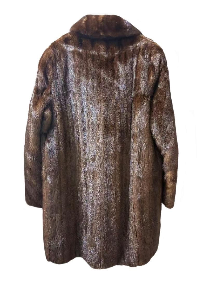 ミンクコート　袖デザイン　毛皮　リアルファー　柔らか　着丈80cm