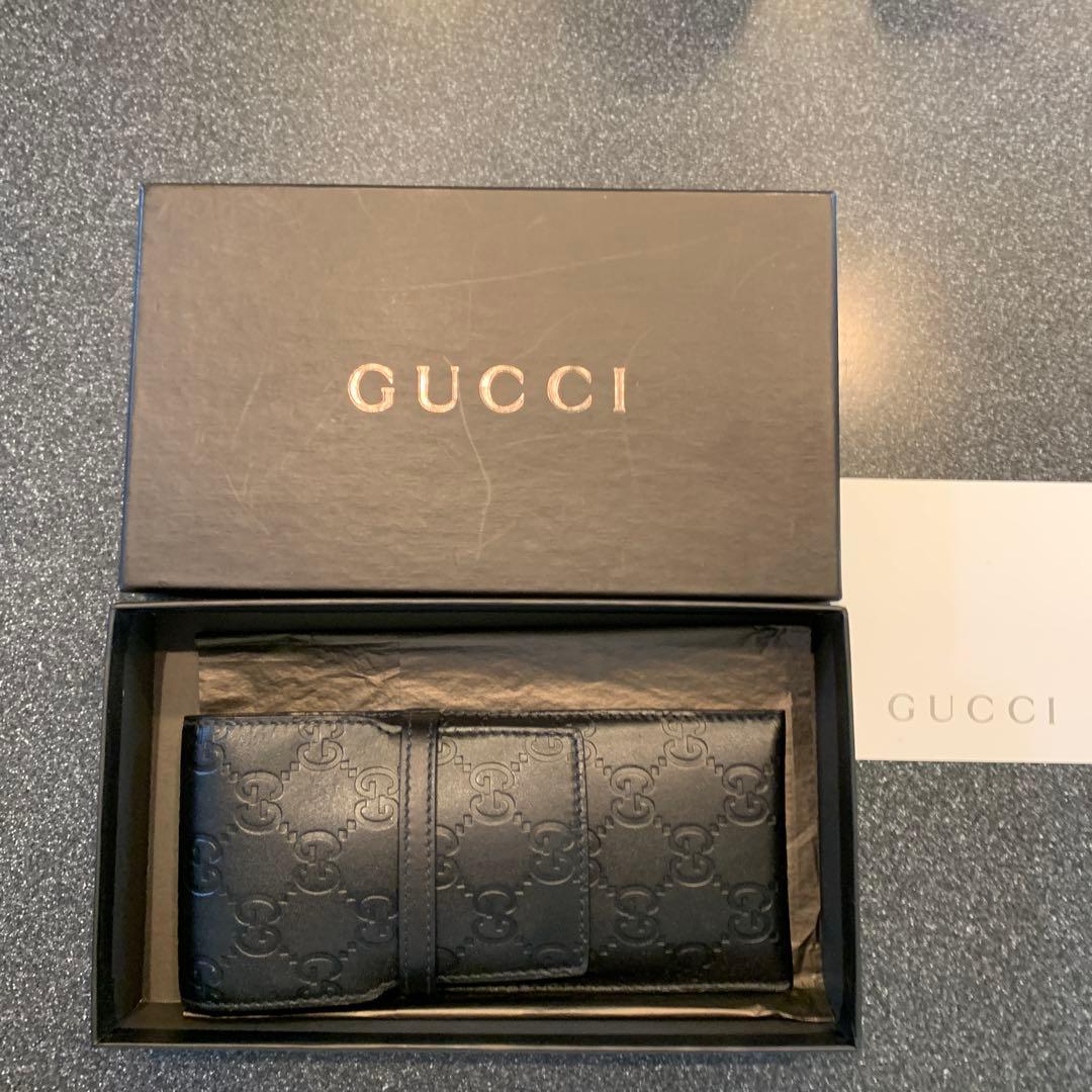 ◎GUCCI ブラックレザー メガネケース　アイウェアケース◎メガネ本体付き