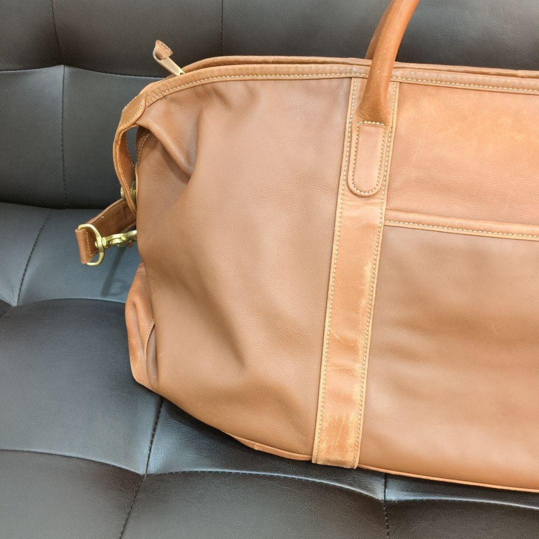 オールドコーチ　ボストンバッグ　レザー　ブラウン　大容量　2way